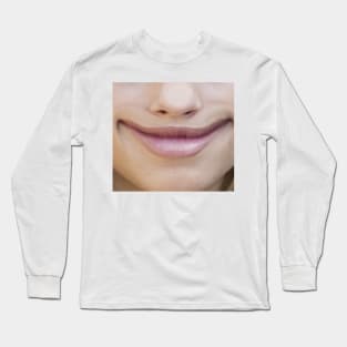 Funny Girl Face Mask | Face Mask with mouth |Funny Man Face Mask | Smile Face Mask | Funny Face Long Sleeve T-Shirt